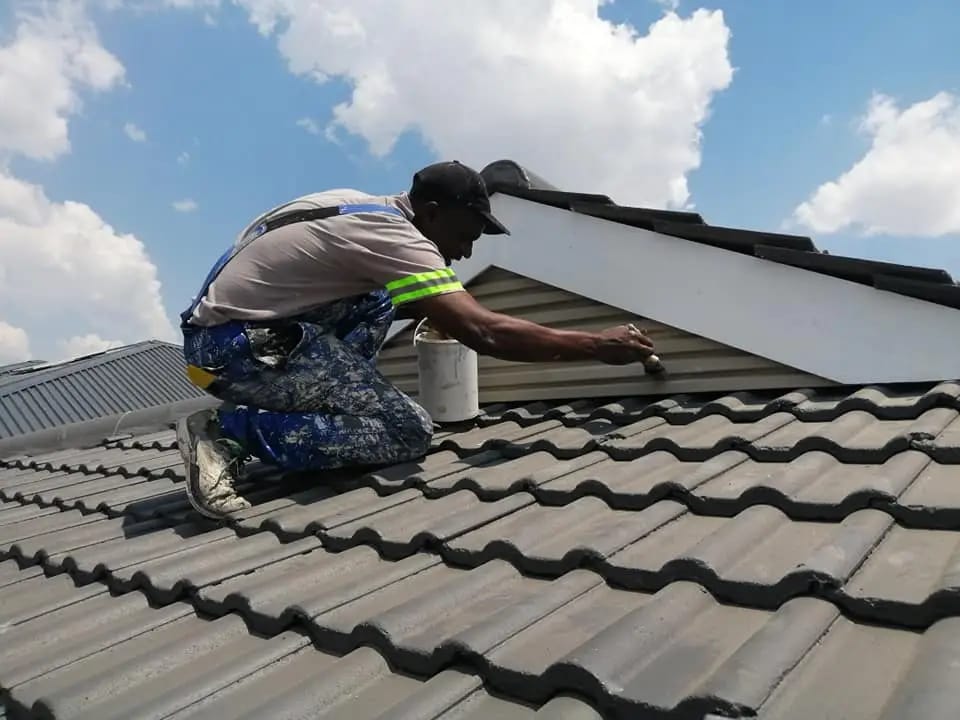 Painter preparing surface